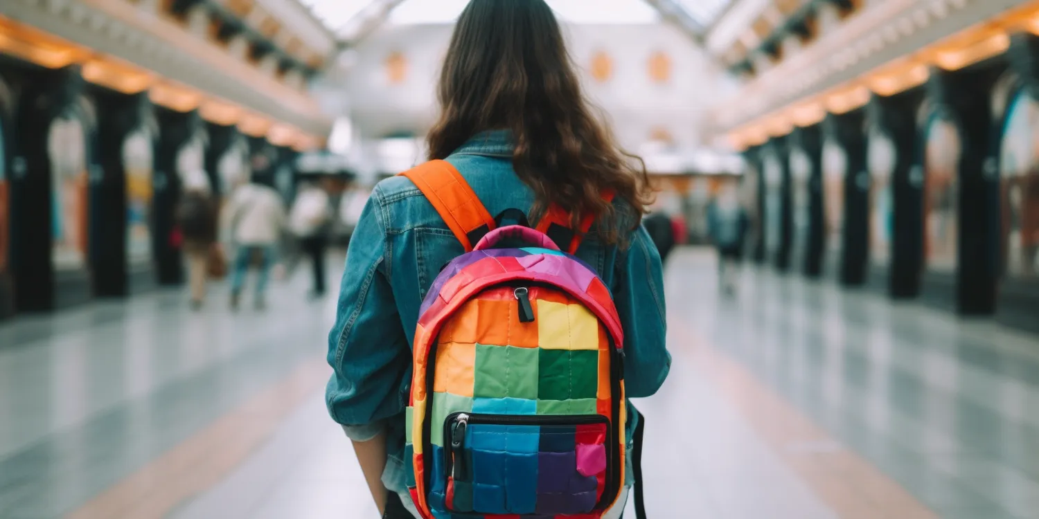 Kolorowy plecak damski